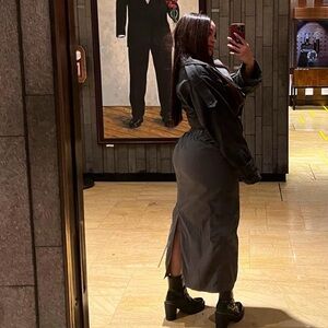 Zara Black Belted Jacket - Medium